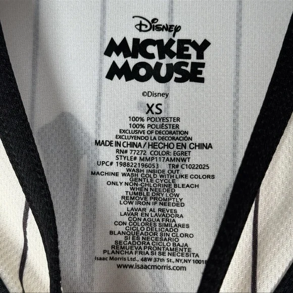 Disney Adult Mickey Mouse Baseball Jersey Sporty Collector’s Shirt Women’s XS - Picture 3 of 3